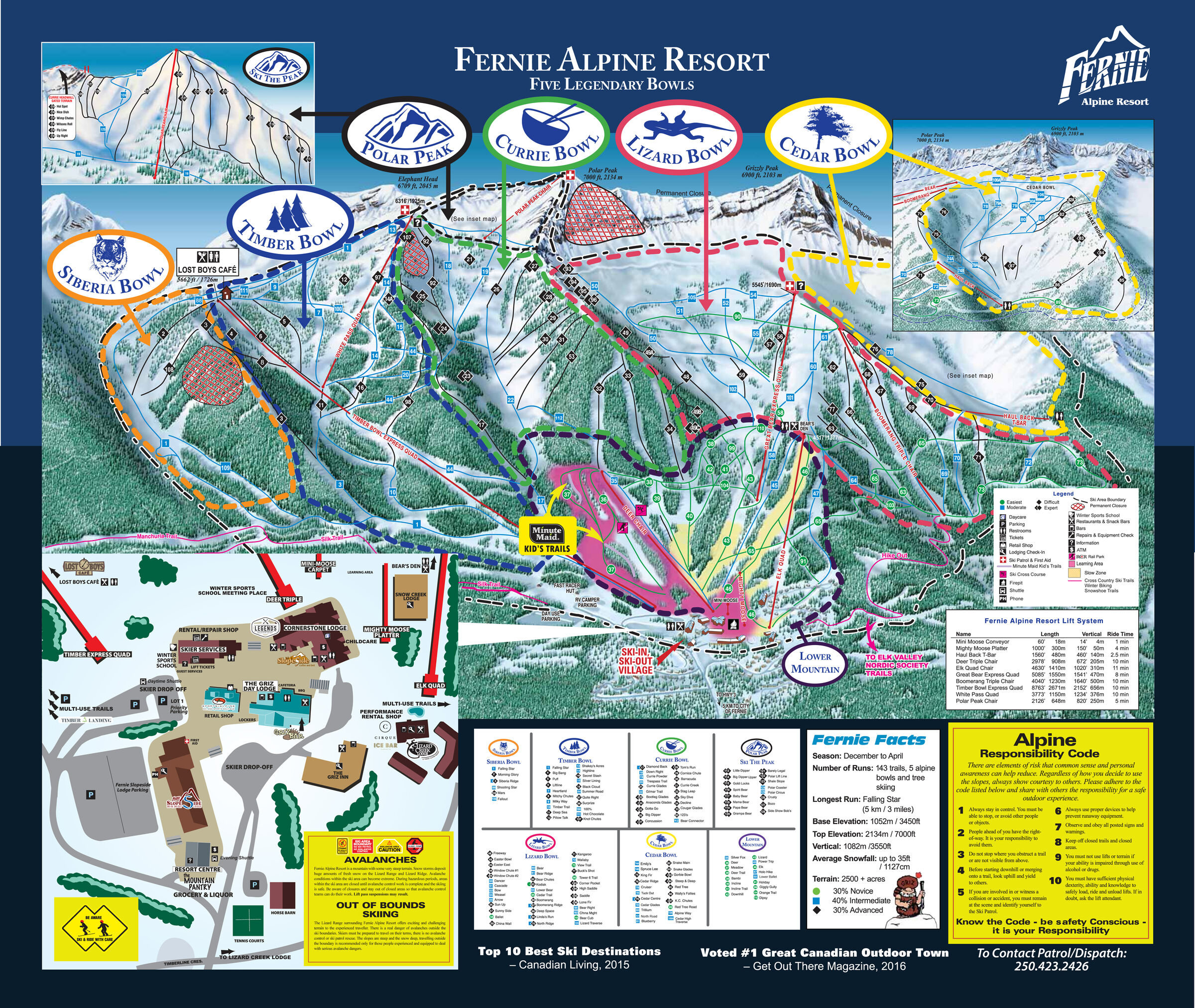Fernie Alpine Resort Trail Map | SkiCentral.com